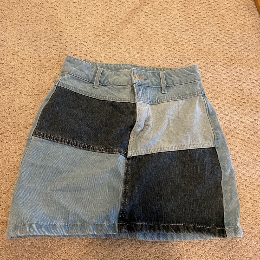 Wild Fable (target) patched color jean skirt